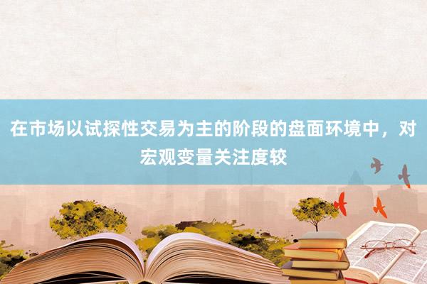 在市场以试探性交易为主的阶段的盘面环境中，对宏观变量关注度较